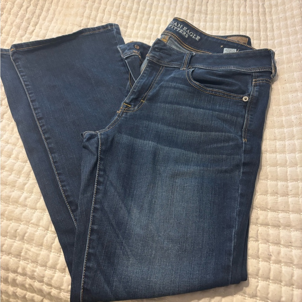 American Eagle Outfitters Women's Deep Blue Skinny Jeans